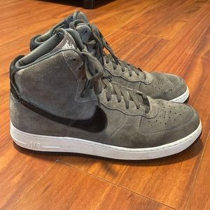 Mens 11 Nike ID NikeiD suede AF1 Air Force One high top sneakers